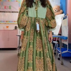 Printed Midi Dress