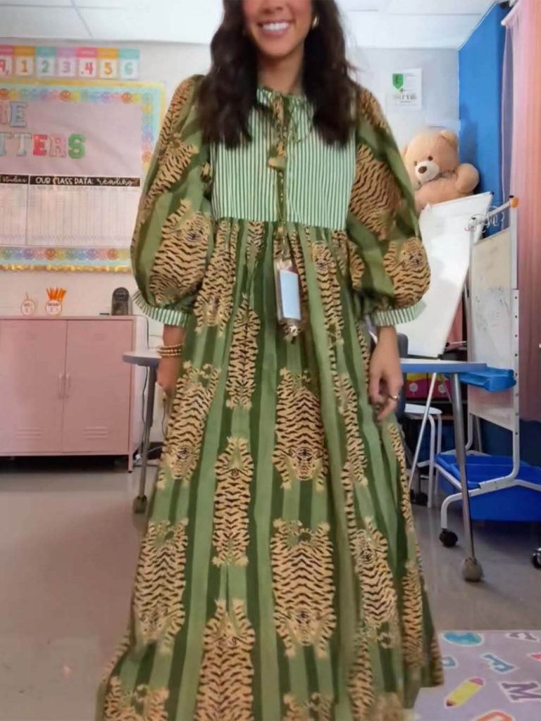 Printed Midi Dress
