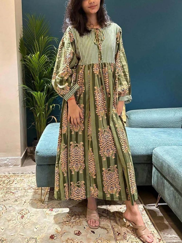Printed Midi Dress