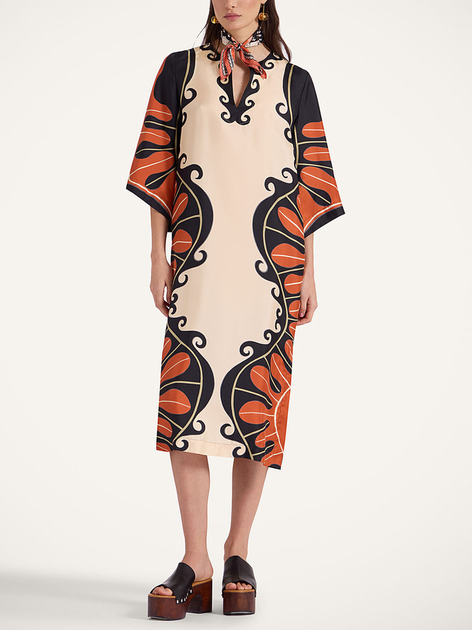 Printed Midi Dress
