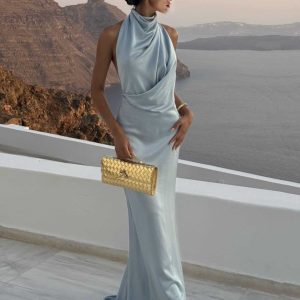 Satin Elegant Maxi Dress