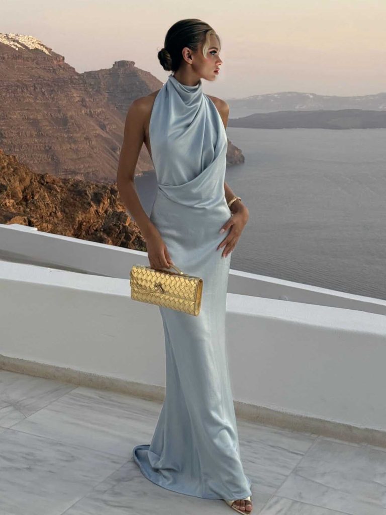 Satin Elegant Maxi Dress