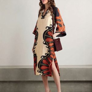 Printed Midi Dress