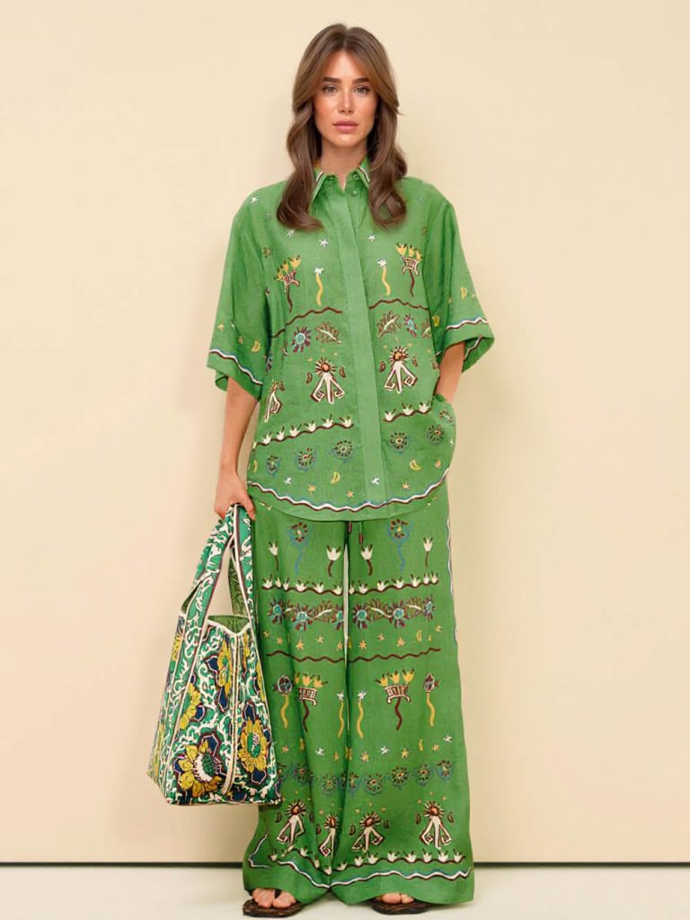Printed Loose Fit Casual Blouse