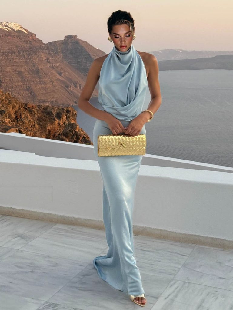 Satin Elegant Maxi Dress