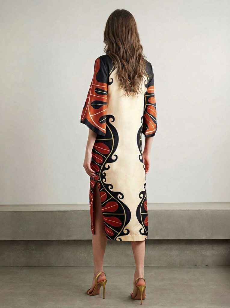 Printed Midi Dress